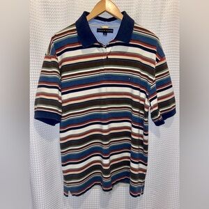 2/30$ Men’s‎ Vintage Tommy Hilfiger knitted striped 100% cotton Polo size XL